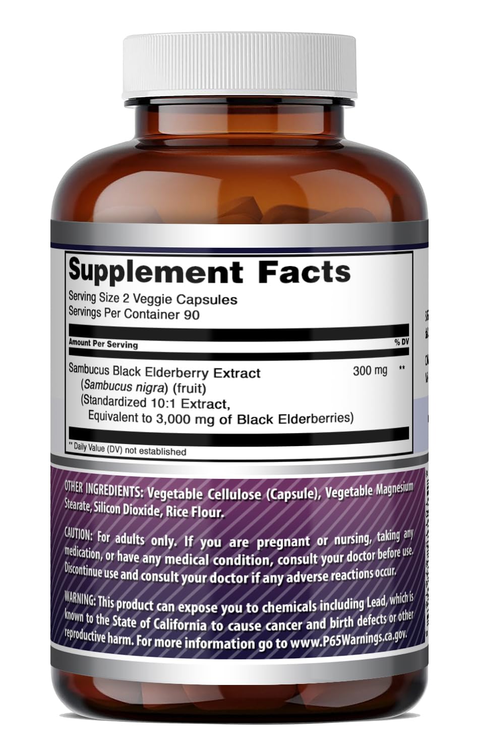 Amazing Nutrition Sambucus Baies de Sureau 300 mg capsules en main