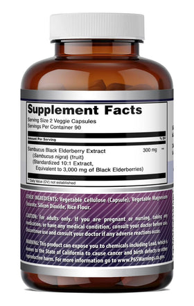 Amazing Nutrition Sambucus Baies de Sureau 300 mg capsules en main