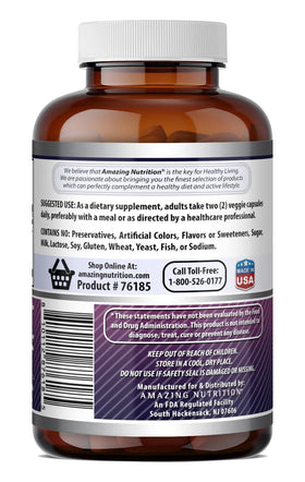 Amazing Nutrition Sambucus Baies de Sureau 300 mg flacon avec étiquette