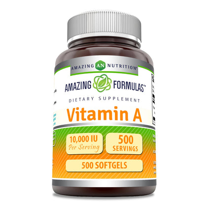 Amazing Nutrition Vitamine A 10000 UI gélules vue de face