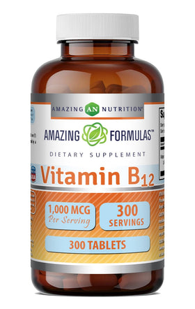 Amazing Nutrition Vitamine B12 1000 Mcg 300 Tablettes vue de face
