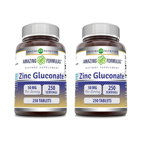 Amazing Nutrition Zinc Gluconate 50 mg boite avant vue
