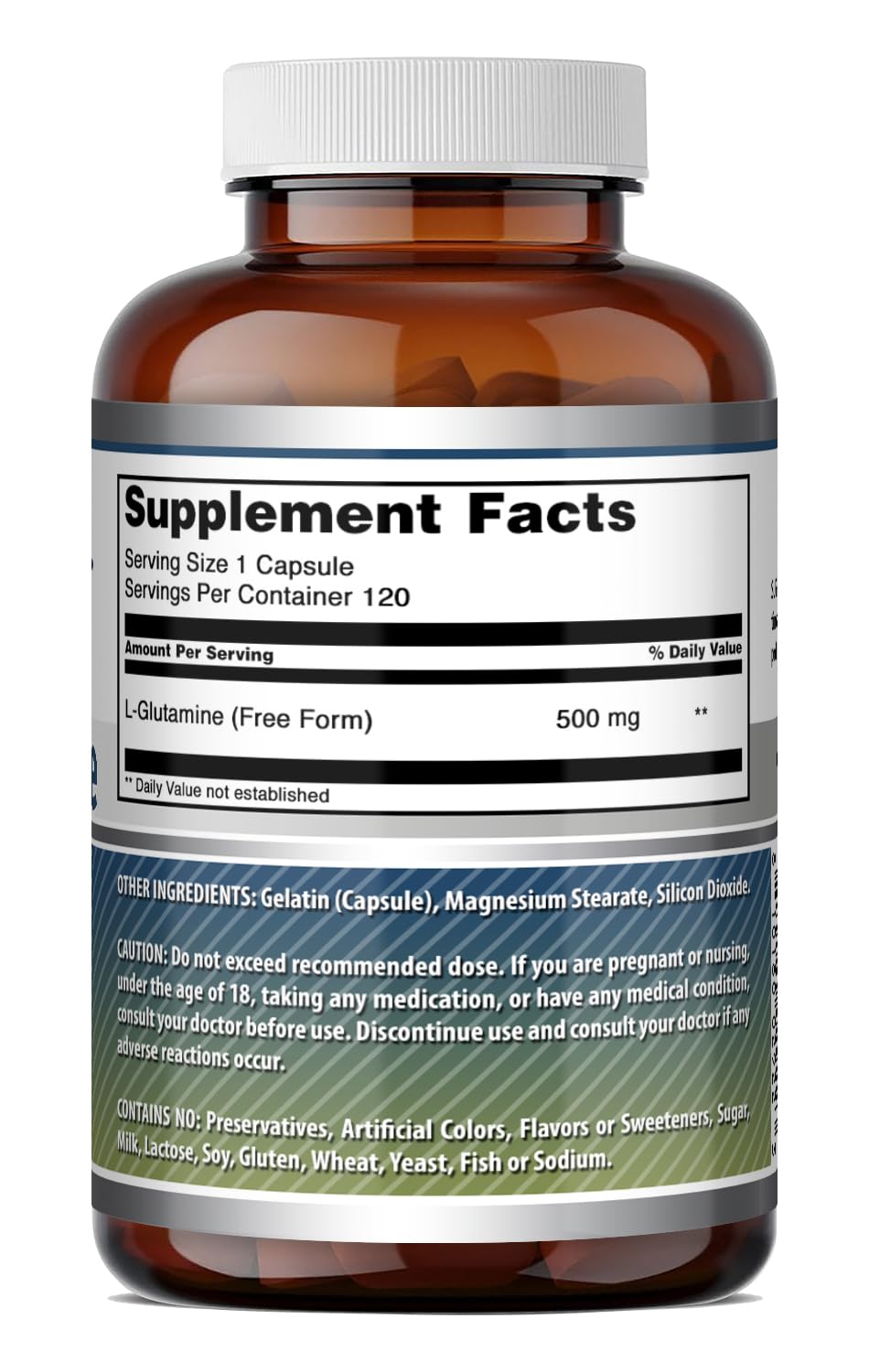 Ambiance lifestyle avec flacon d'Amazing Nutrition L-Glutamine 500 Mg