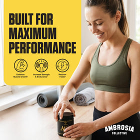 Ambrosia Atlas Poudre de Créatine Monohydrate mesure de poudre