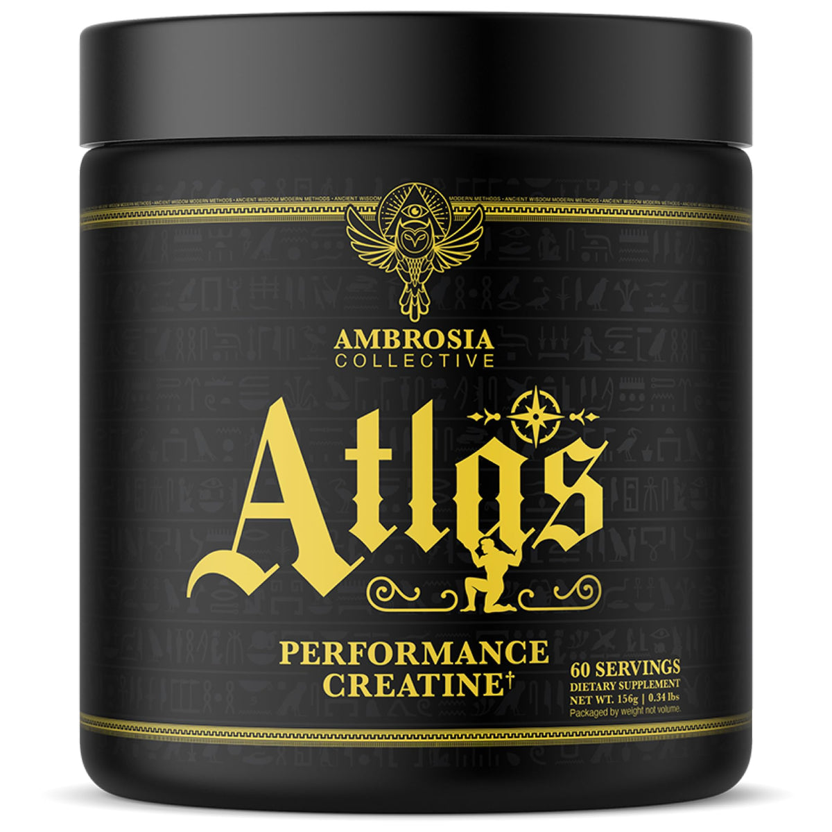 Ambrosia Atlas Poudre de Créatine Monohydrate vue de face