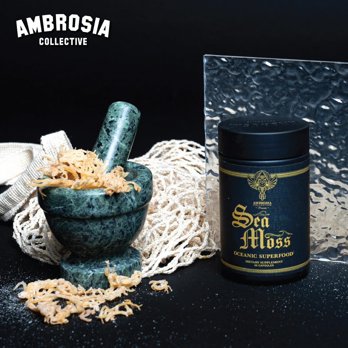 Ambrosia Mousse de Mer Irlandais Bio 500mg, étiquette du produit