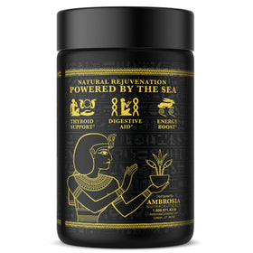 Ambrosia Mousse de Mer Irlandais Bio, flacon ouvert avec capsules
