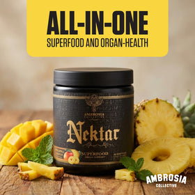 Ambrosia Nektar Poudre Superaliment 209g emballage et contenu