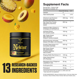 Ambrosia Nektar Poudre Superaliment 209g ingrédients sur l'étiquette