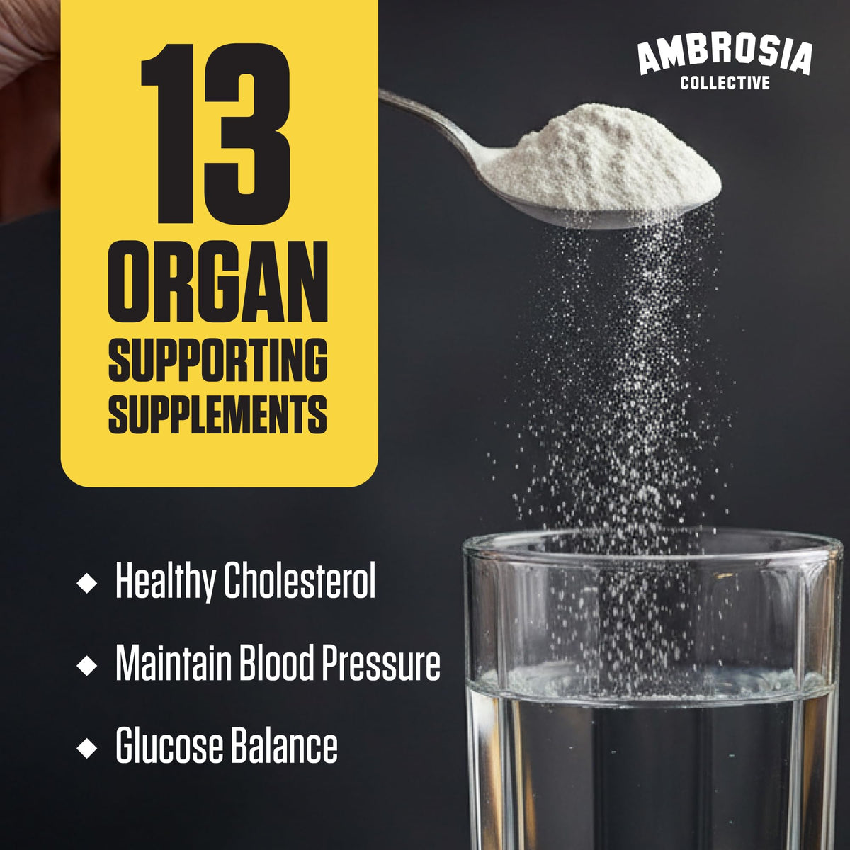 Ambrosia Nektar Superfood Poudre 209g vue arrière avec ingrédients