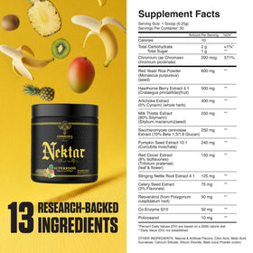 Ambrosia Poudre Superfood Nektar 259g ingrédients sur l'étiquette