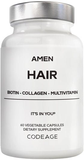 Amen Compléments Cheveux 10 000 mcg Biotine devant de l'emballage