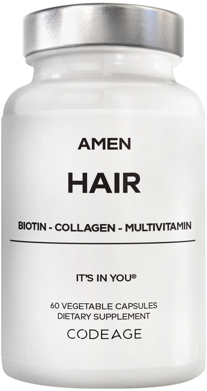 Amen Compléments Cheveux 10 000 mcg Biotine devant de l'emballage