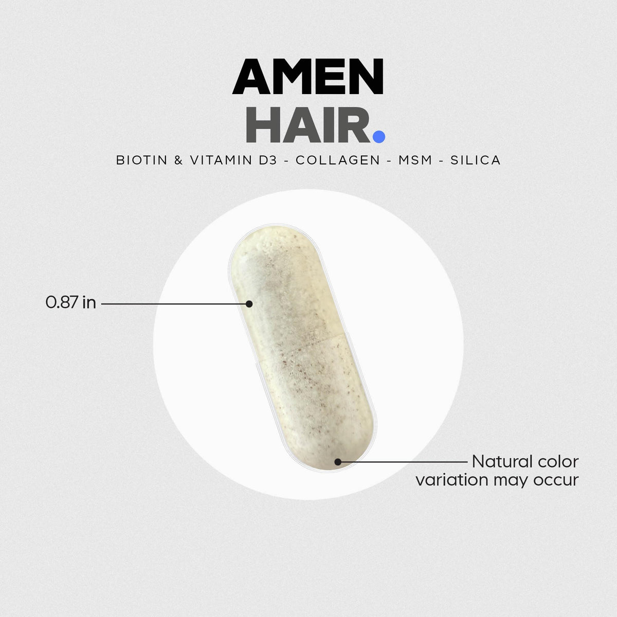 Amen Compléments Cheveux 10 000 mcg Biotine gélules dans une main