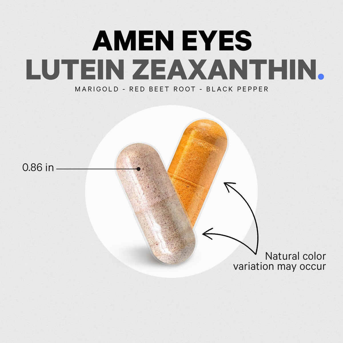 Amen Luteine Zeaxanthine avec des éléments naturels autour