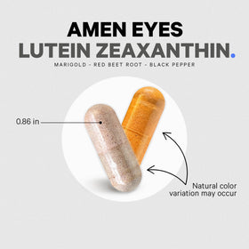 Amen Luteine Zeaxanthine avec des éléments naturels autour