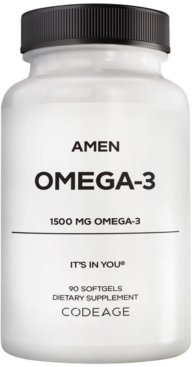 Amen Omega-3 huile de poisson 1500mg flacon de 90 gélules