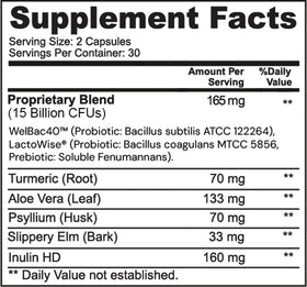 Ameo Life Probiotique 60 Capsules ouvertes montrant les capsules