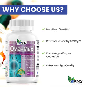 America Medic & Science OVA-Max 120 capsules avec une bouteille d'eau