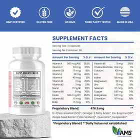 America Medic & Science Préconception Plus 180 capsules, ouverture du flacon