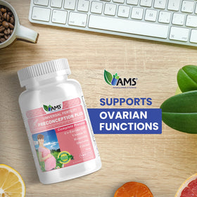 America Medic & Science Préconception Plus 180 capsules, vue de côté