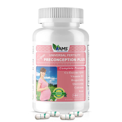 America Medic & Science Préconception Plus 180 capsules, vue de face