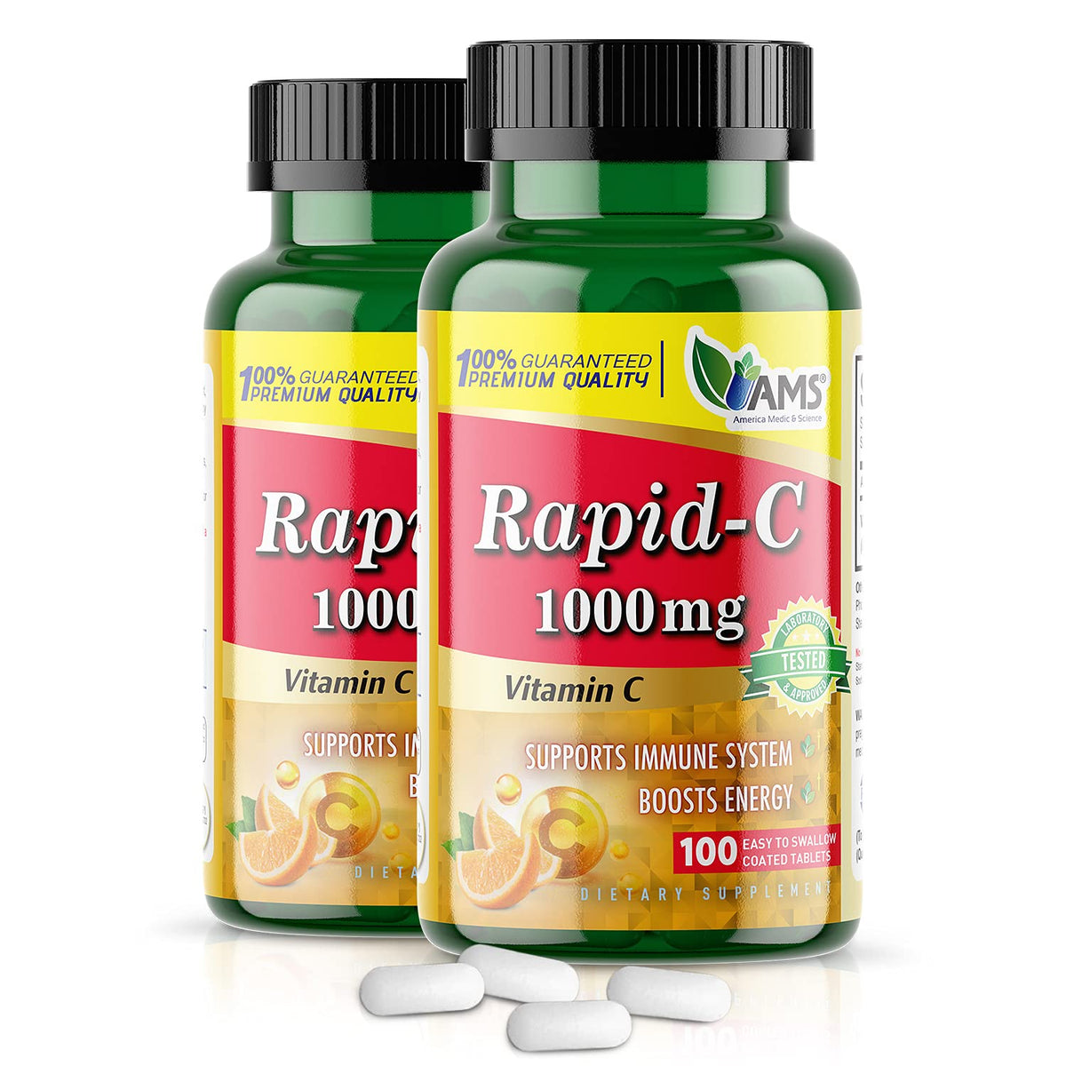 America Medic & Science Rapid-C 1000mg Vitamine C - paquet avant