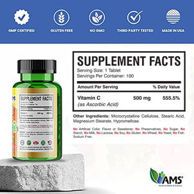 America Medic & Science Rapid-C 500mg boîte ouverte avec comprimés