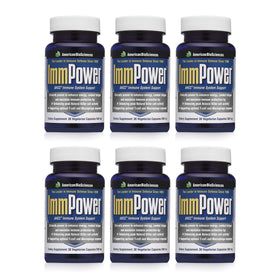 American BioSciences ImmPower 6-Pack 30 Capsules Végétariennes 500 mg vue de face