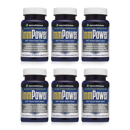 American BioSciences ImmPower 6-Pack 30 Capsules Végétariennes 500 mg vue de face