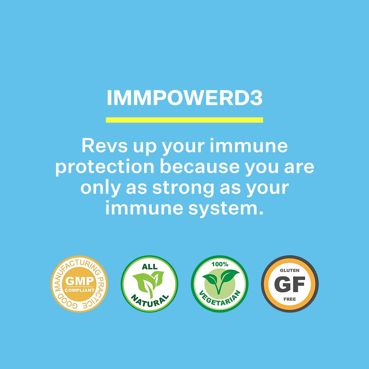 American BioSciences ImmpowerD3 AHCC + Vitamine D3, présentation des capsules