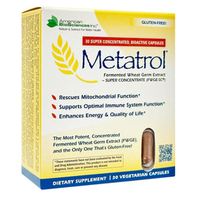 American BioSciences Metatrol Extrait de Germe de Blé Fermenté 30 Capsules Végétariennes
