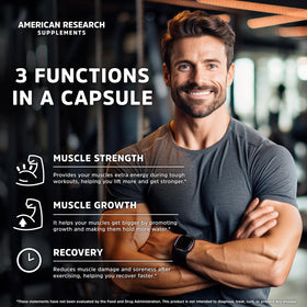 American Research Supplements créatine monohydrate 240 capsules packaging