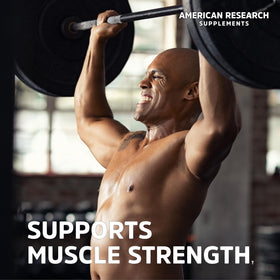 American Research Supplements créatine monohydrate capsules opened bottle