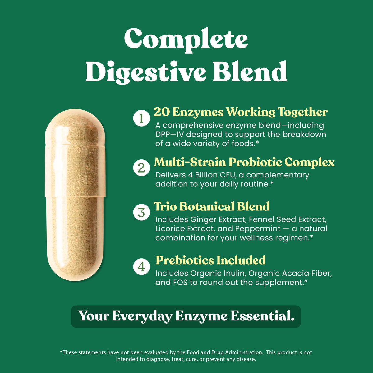 American Standard Supplements Compléments Alimentaires Multi-Enzymes sur fond neutre
