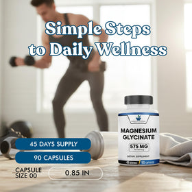 American Standard Supplements Magnésium Glycinate 575 mg affiché avec des ingrédients naturels