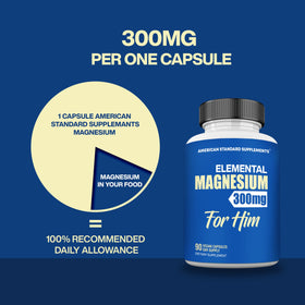 American Standard Supplements Magnésium Glycinate avec étiquette visible