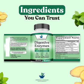 American Standard Supplements Multi-Enzymes avec ingrédients et dosage