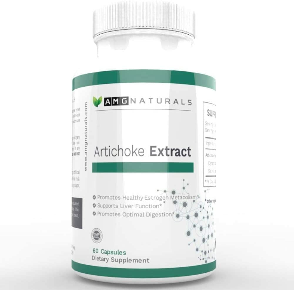 AMG Naturals Extrait de Feuille d'Artichaut 60 Capsules vue arrière
