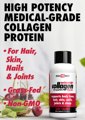 AminoSculpt collagène liquide en bouteille de 30 oz avec étiquette
