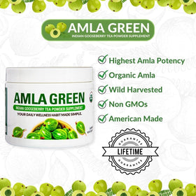 Amla Green Poudre d'Amla 20X dans un verre d'eau