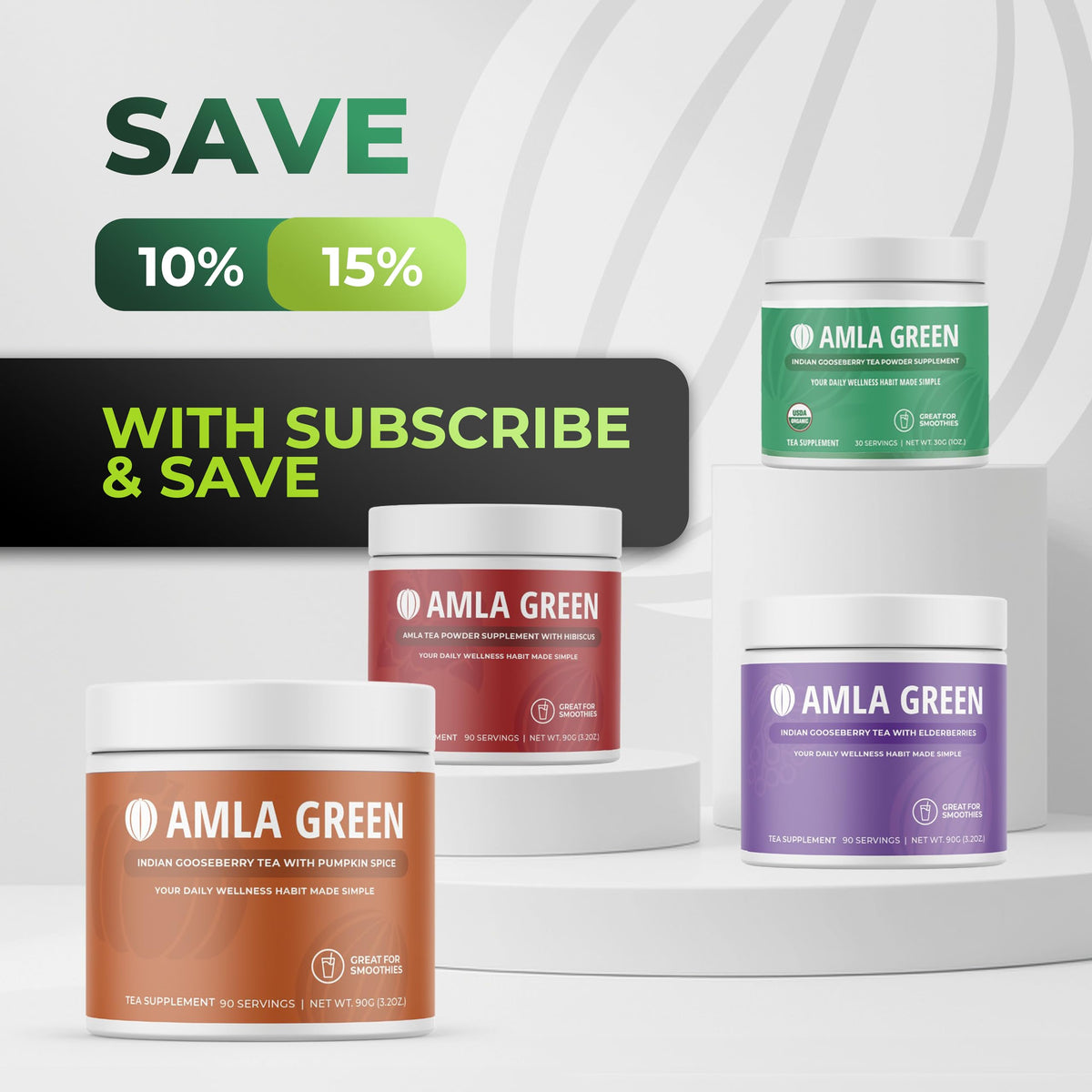 Amla Green Poudre d'Amla 20X en thé chaud