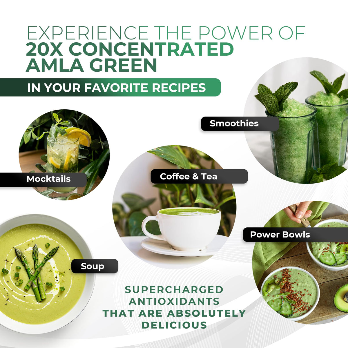 Amla Green Poudre d'Amla sur une table avec des baies d'Amla