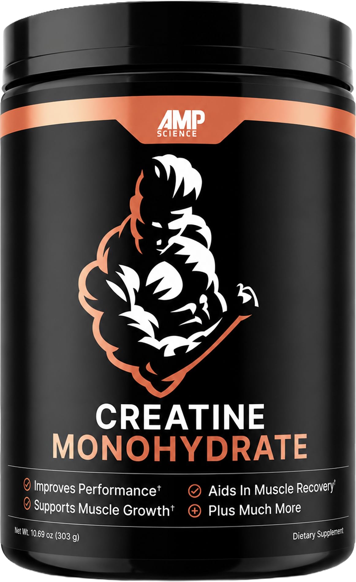 AMP Science Poudre de Créatine Monohydrate 399g vue de face