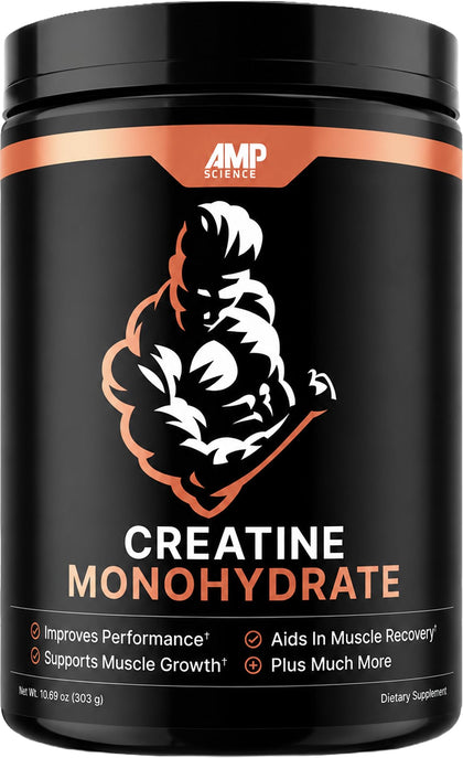 AMP Science Poudre de Créatine Monohydrate 399g vue de face