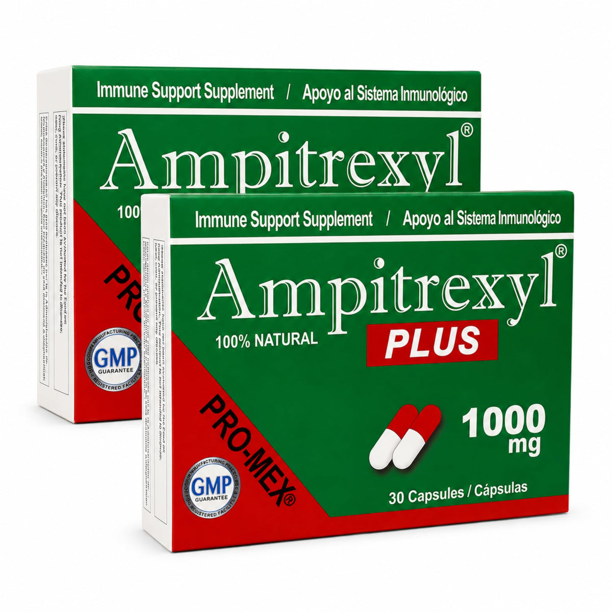 Ampitrexyl Plus Antioxydantes 1000 mg, deux bouteilles de 30 capsules