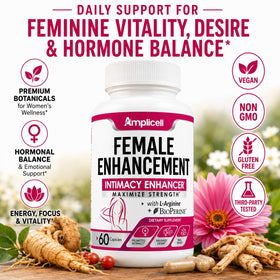 Amplicell Complément Alimentaire Femme sur une table en bois