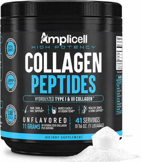 Amplicell Poudre de Collagène Multi-Peptides 599g vue de face