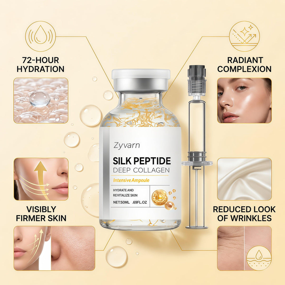 Ampoule CORACIK avec texture visible sur la main