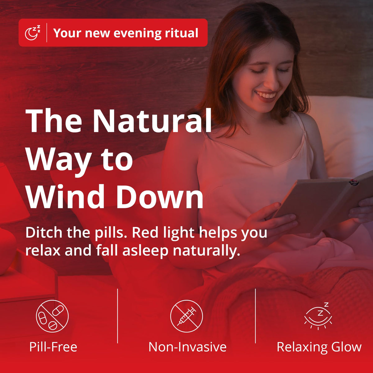 Ampoule Rouge Gamma utilisée dans un espace de méditation